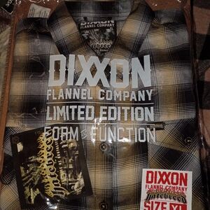 DIXXON Limited Edition Hatebreed Women's Black and Tan Plaid Flannel Shirt XL